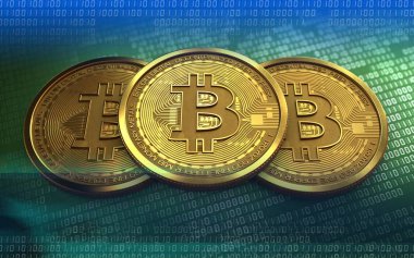  bitcoin arka plan üzerinde gösterimi