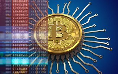  bitcoin arka plan üzerinde gösterimi