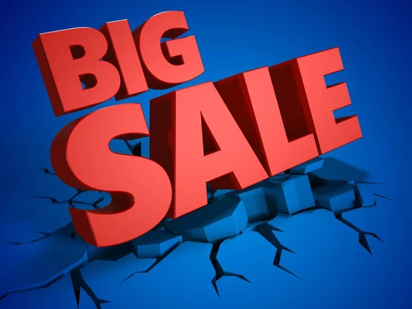 Big sale with crack — Stock Photo, Image