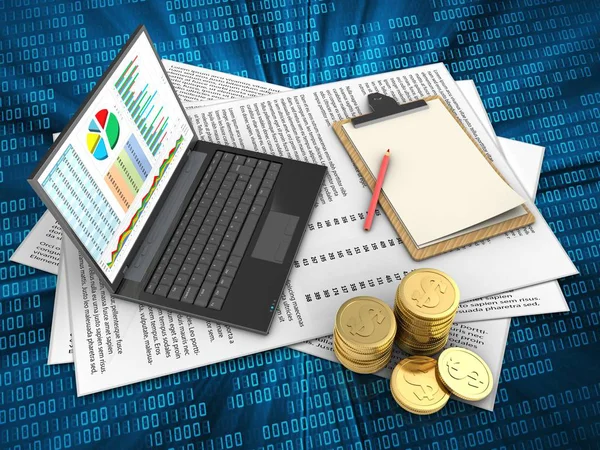  Kağıtları ve kişisel bilgisayar çizimi 