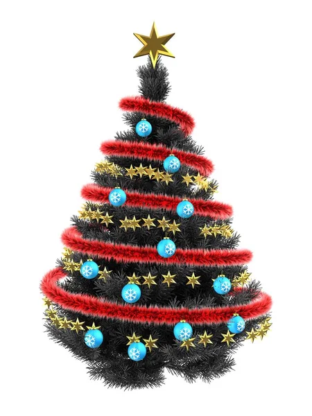 Γκρι χριστουγεννιάτικο δέντρο — Φωτογραφία Αρχείου