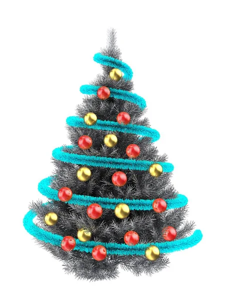 Kovové vánoční strom — Stock fotografie