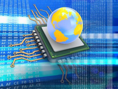 Elektronik mikroişlemci çizimi 