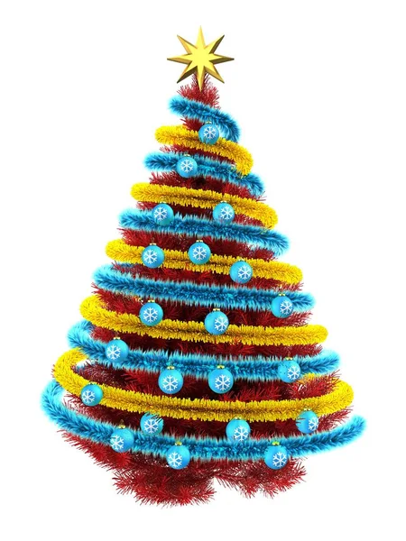 Roter Weihnachtsbaum — Stockfoto