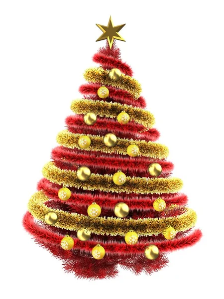 Red Christmas tree — Stock Photo, Image