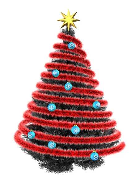 Gray Christmas tree — Stock Photo, Image