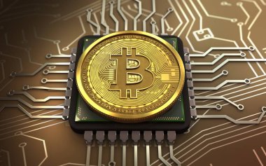 bitcoin arka plan üzerinde gösterimi