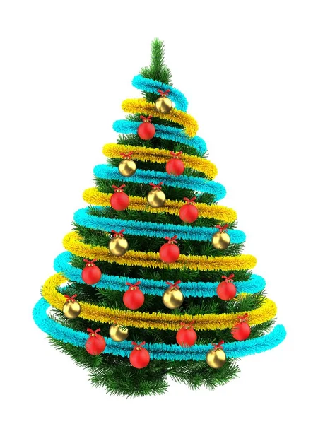 Grüner Weihnachtsbaum — Stockfoto