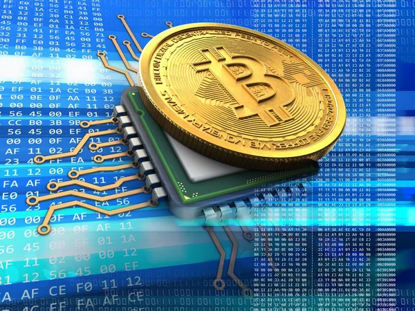 bitcoin arka plan üzerinde gösterimi