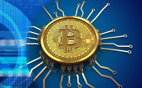 bitcoin arka plan üzerinde gösterimi
