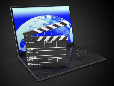  dizüstü bilgisayar arka plan üzerinde gösterimi