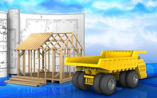 çerçeve ev çizimi