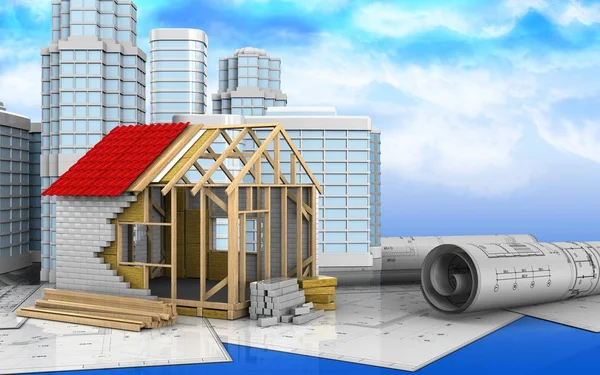 çerçeve ev çizimi