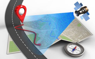  harita kağıt yolu ile gösterimi