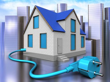 ev arka plan üzerinde gösterimi