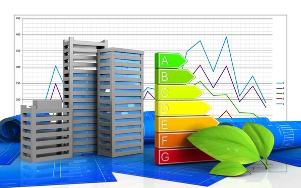 Edifici urbani costruzione — Foto Stock