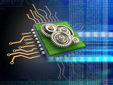 Elektronik mikroişlemci çizimi 