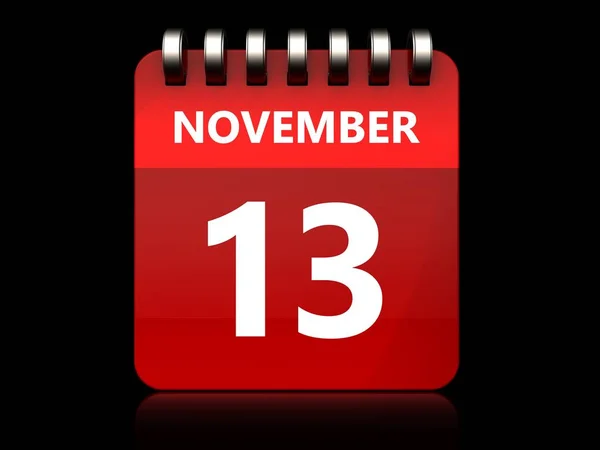 Kalender vom 13. November — Stockfoto