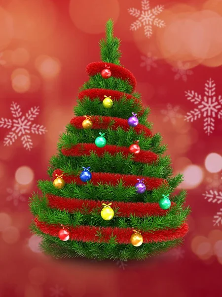 Ilustrace vánočního stromu — Stock fotografie