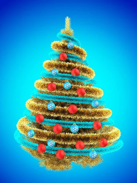 Árbol de Navidad de oro — Foto de Stock