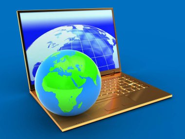  Altın bilgisayar çizimi