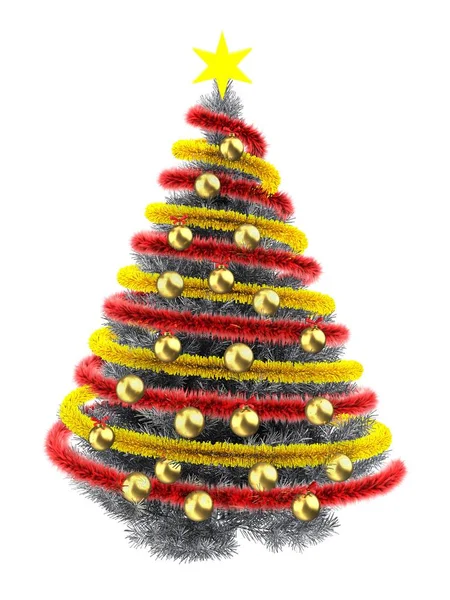 Metallic Christmas tree — Stock Photo, Image