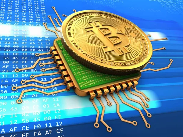 bitcoin arka plan üzerinde gösterimi