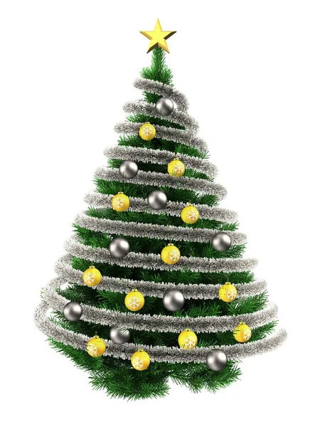 绿色圣诞树 — 图库照片