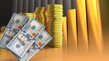 sikke yığını üzerinden altın grafikleri 