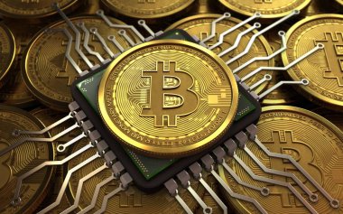 bitcoin arka plan üzerinde gösterimi