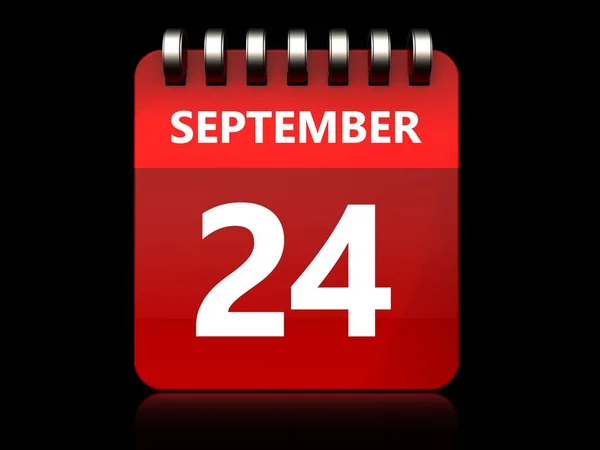 Illustration du calendrier du 24 septembre — Photo