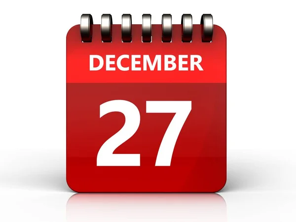 Ilustracja kalendarz j 27 grudnia — Zdjęcie stockowe