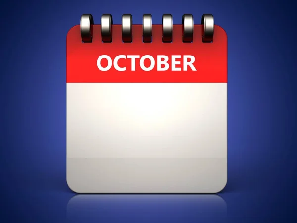 Illustration du calendrier du mois d'octobre — Photo