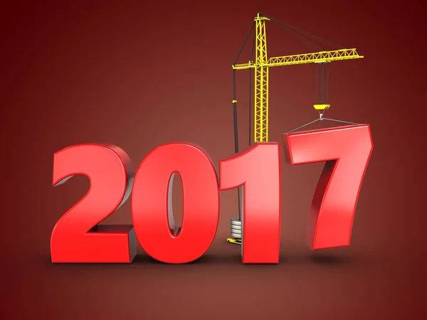Illustration of  2017 year sign — Stock Photo, Image