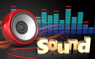 Hoparlör ses dalgası üzerinde 