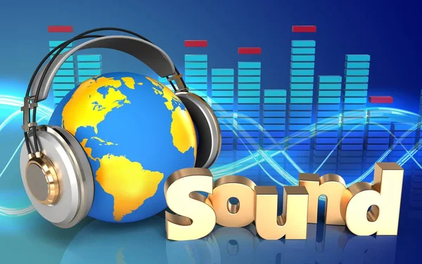 3d 'sound' sign 'sound' sign — Stock Photo, Image