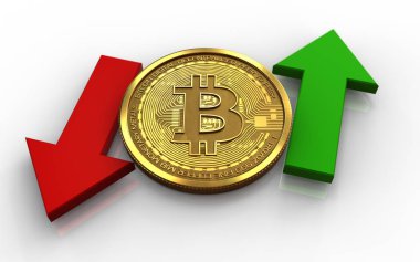 bitcoin arka plan üzerinde gösterimi