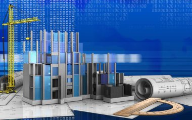  illüstrasyon inşaat ilerleme 