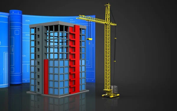 Ilustração da construção de edifícios — Fotografia de Stock