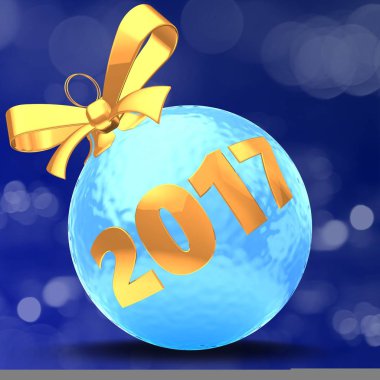 2017 ile mavi Noel top