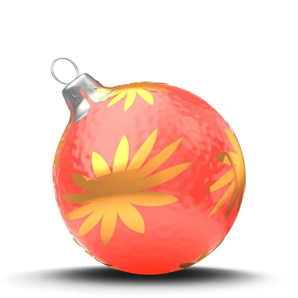Ilustración de bola roja de Navidad — Foto de Stock