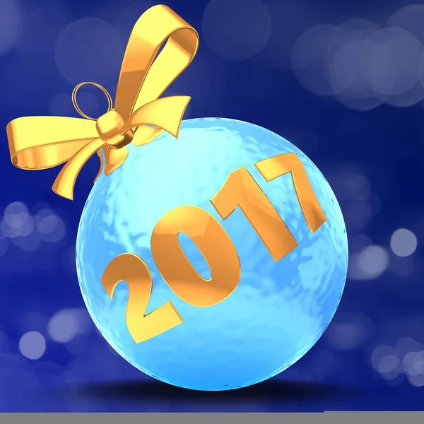 2017 ile mavi Noel top