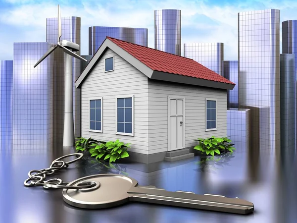 Rüzgar enerji ev çizimi