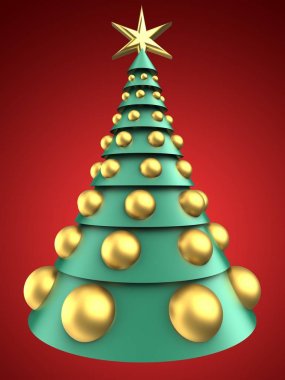 yeşil ve mavi xmas ağacı