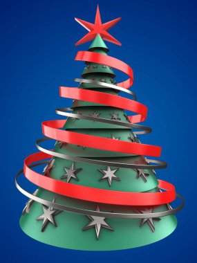 yeşil ve mavi xmas ağacı