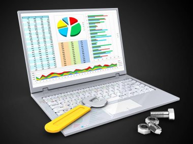  dizüstü bilgisayar arka plan üzerinde gösterimi
