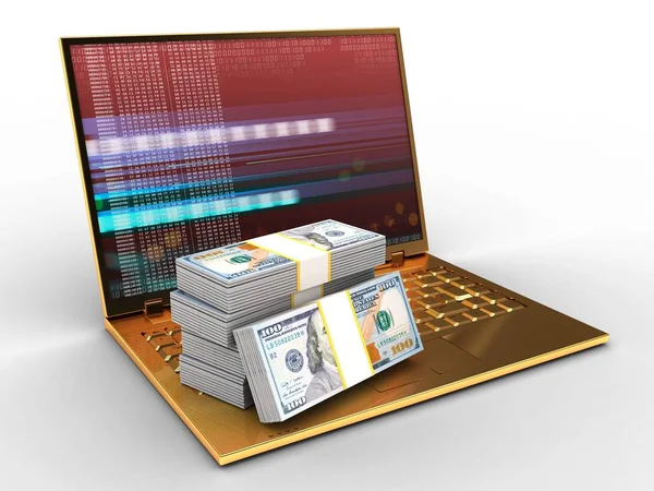  Altın bilgisayar çizimi