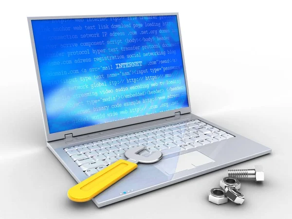  dizüstü bilgisayar arka plan üzerinde gösterimi