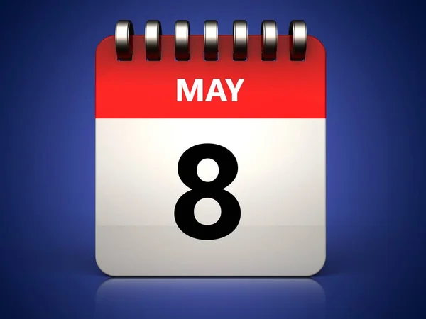 Illustration of  8 may calendar — Stock Photo, Image