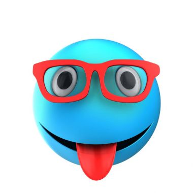 Mavi ifade gülümseme